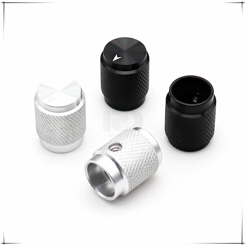 1PCS All aluminum knurled knob cap Potentiometer knob cap electronic instruments amplifier adjustment switch cap round hole 6MM