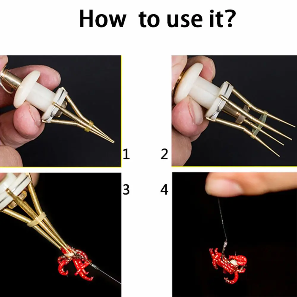 

Portable Copper Fishing Carp Earthworm Lobworm Angleworm Lure Bander Baits Clip Bloodworm Clip Pellet Plier