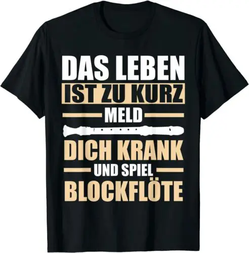 Neu block flöte flöte orchester flöten spieler flötist musik t-shirt