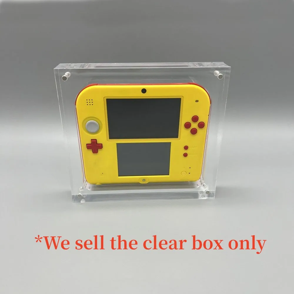 Transparent Acrylic Display Box with Magnetic Cover for 2DS Console Storage Box Clear Case