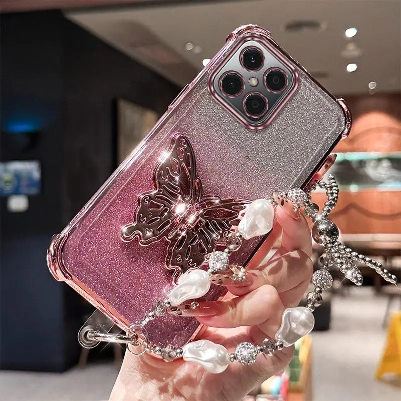 Coque de téléphone avec lanière plaquée X8, étui pour Honor X6A X9B X8 X6C X9A X8A X8B X7 X5B X8C X7A X6B