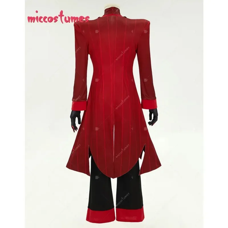 

25COSMICCOSTUMES Унисекс Радио Демон Косплей Костюм Топ и длинные брюки с курткой и перчатками на Хэллоуин