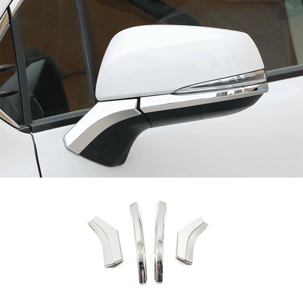 

For Toyota SIENNA 2021 2022 ABS Chrome/Carbon Car rearview mirror strip rain eyebrow Cover Trim Sticker Decoration Accessories