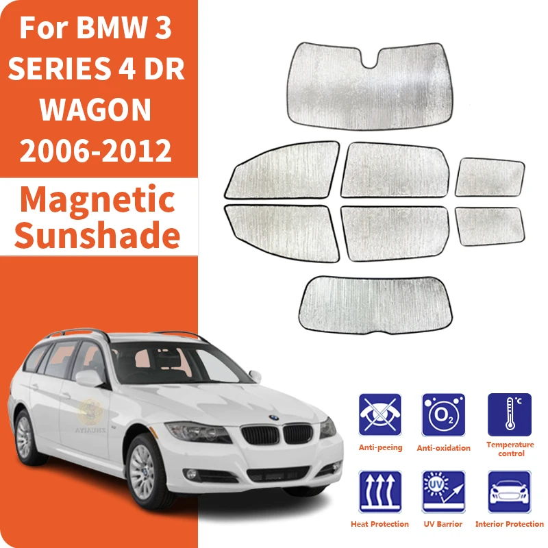 Custom Car Window Sunshade Anti-UV Car Sun Window Visors Sunshade Covers Accessories For BMW 3 SERIES E91 4 DR WAGON 2006-2012