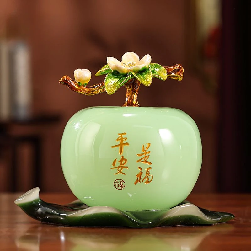 Peace Is Blessing Apples Persimmons Ruyi Decoration Ornaments Living Room Wine Cabinet Entrance Decor Housewarming Opening Gift