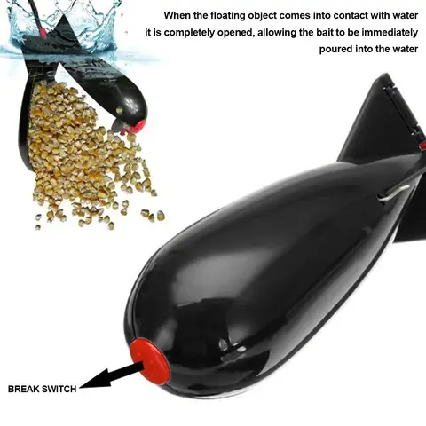 Carp Fishing Rocket Feeder Spod Bomb Float Lure Bait Holder Spomb Pellet Rockets Feeder Position Gear Accessory