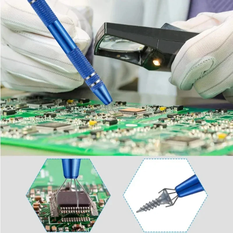 Four Claw Electronic Component Grabber IC Extractor Pickup BGA Chip Picker Patch IC Suck Pen Electronic Repair Tool Dropshipping