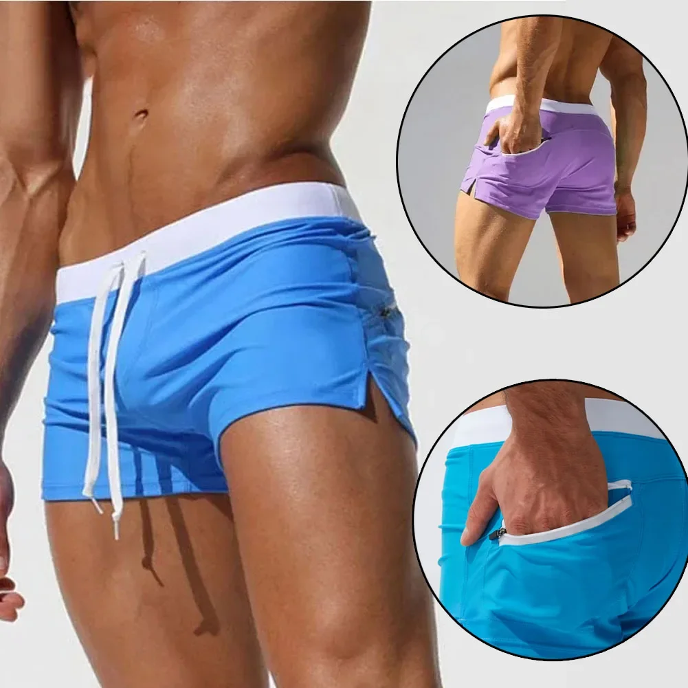 Summer New Quick Dry Mens Swim Shorts Summer Board Surf Swimwear Beach Short Male Running Gym Man Plus Size Trunks