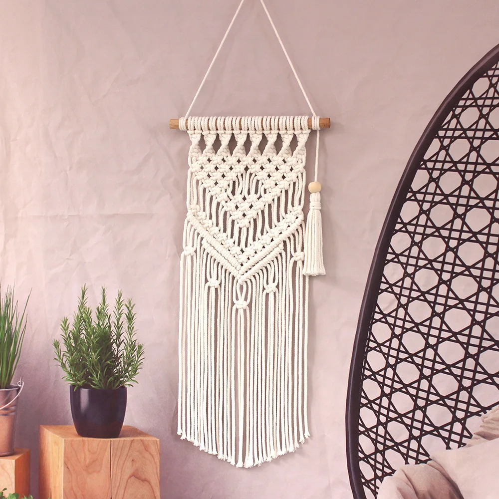 Macrame Woven Bohemian Decoration Wall Hanging Decor Tapestry Handmade Art Beautiful Apartment Dorm Living Room Gift Home Decor