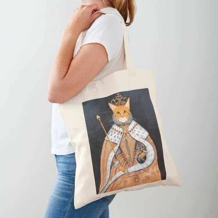 

The Coronation - Elizabethan Cat Tote Bag personalized tote bag Large bags for women Canvas stote bag shopper woman