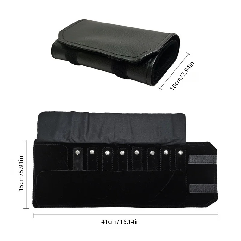 Small Jewelry Roll Travel Jewelry Folding Bag Travel Jewelry Organizer Case for Journey Rings, Necklaces, Earrings, Bracelets