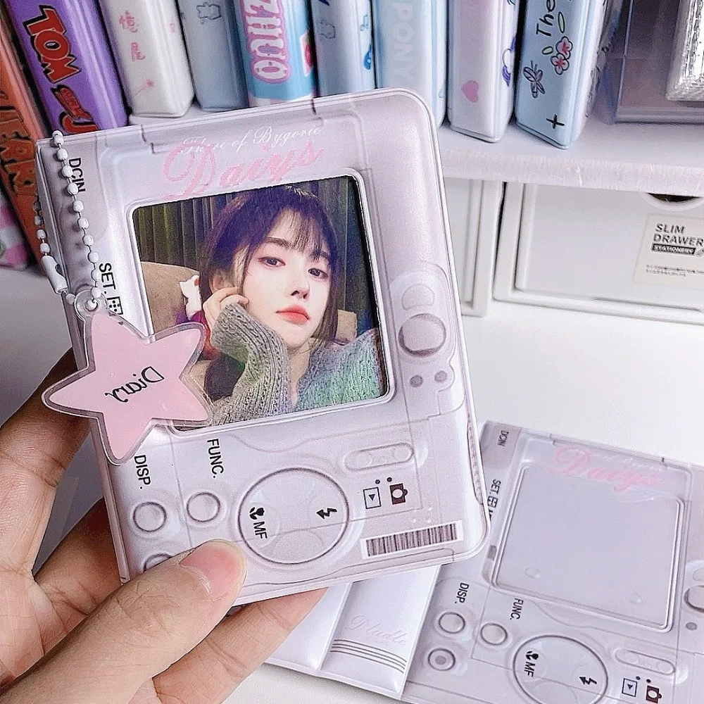 High Quality Retro Camera Card Album 3 Inch Mini PVC Photocard Binder with 20 Internal Pages Postcard Book