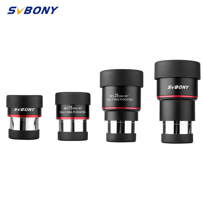 SVBONY Telescope 1.25'' Super Plossl Eyepiece FMC 8/15/25/30mm 50° Eyepiece for Planetary Observation SV207