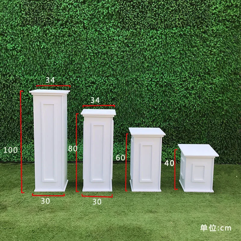 New Wedding Props Split PVC Square Pillar Road Guide European Roman Pillar Road Guide Outdoor Wedding