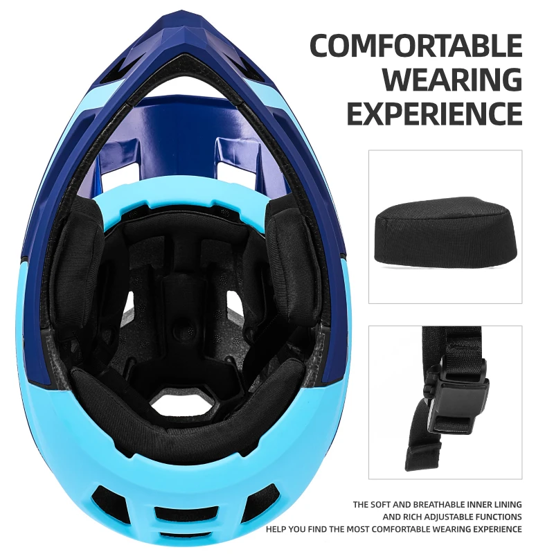 BATFOX full face helmet MTB Integrally-molded casco mountain bike helmet EPS foaming and PC shell material riding safety helmets