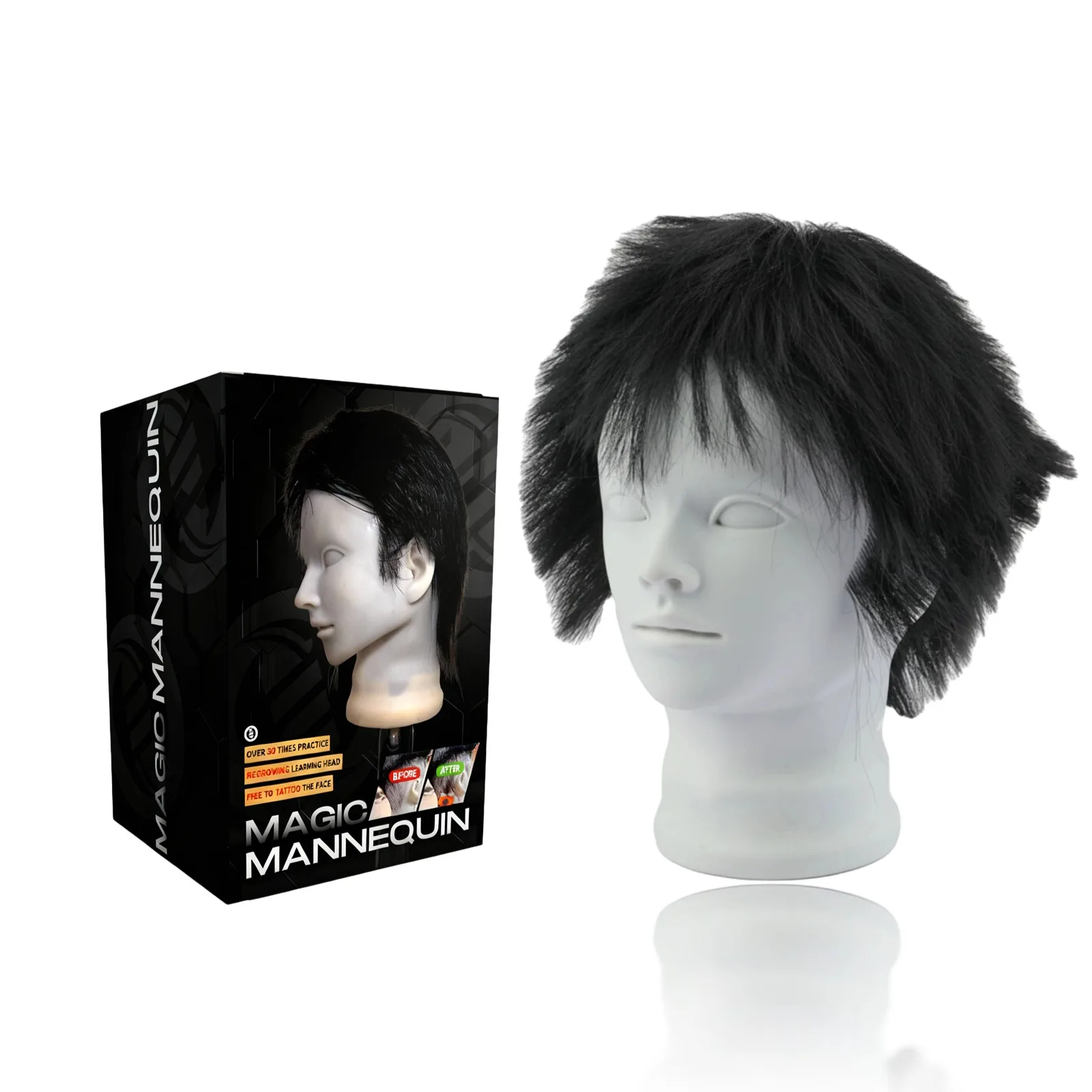 Echt Menselijk Haar Hergroei Mannequin Hoofd Met Standaard Kapper Kapsel Oefenpop Kapper Training Pop Hoofd Voor Styling