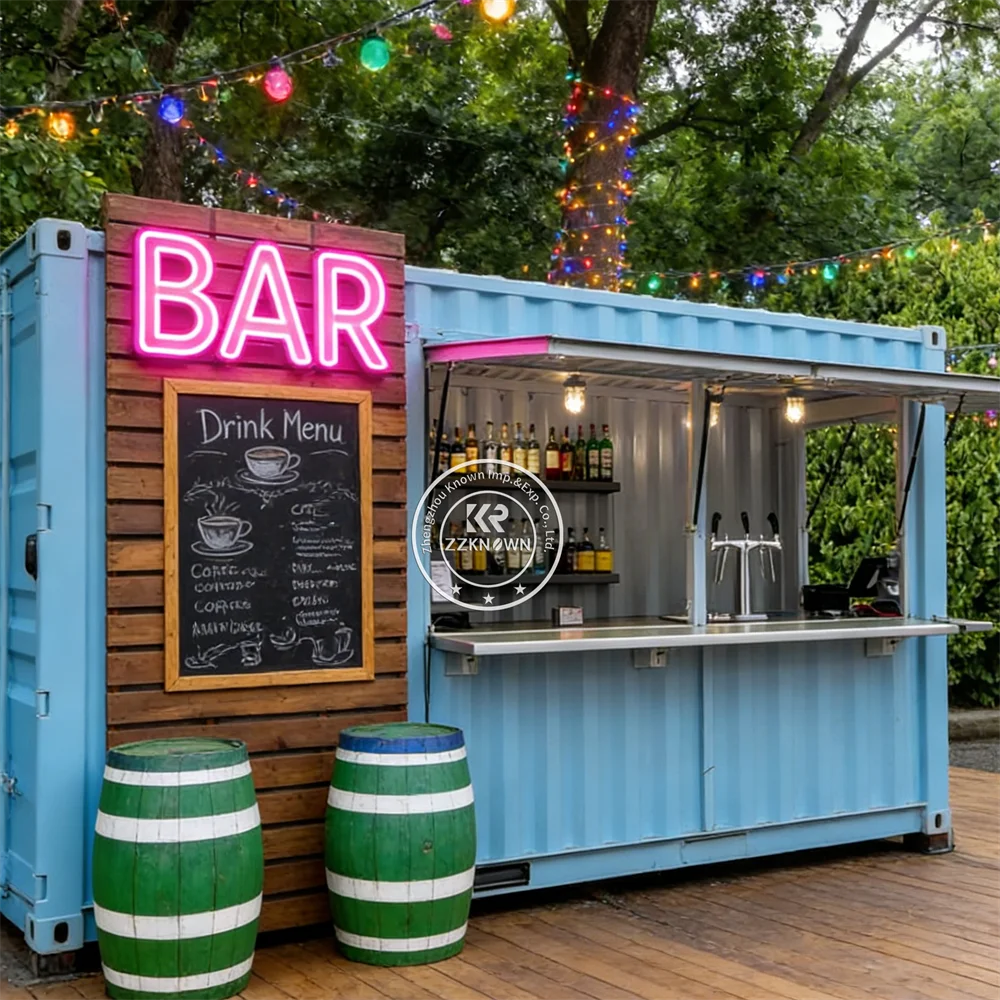 Excellent Storage 20 FT Prefabricate Steel Restaurant Container Shipping Container Kiosk Container Shop For Sale