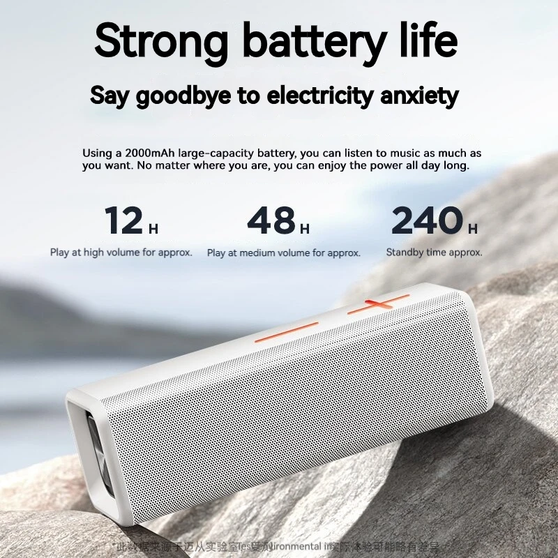 Bluetooth 5.0 Speaker Wireless Dual Pairing for Home Outdoor Shockproof with 10W 3D Surround Hifi Stereo Soundbox Enhanced Bass