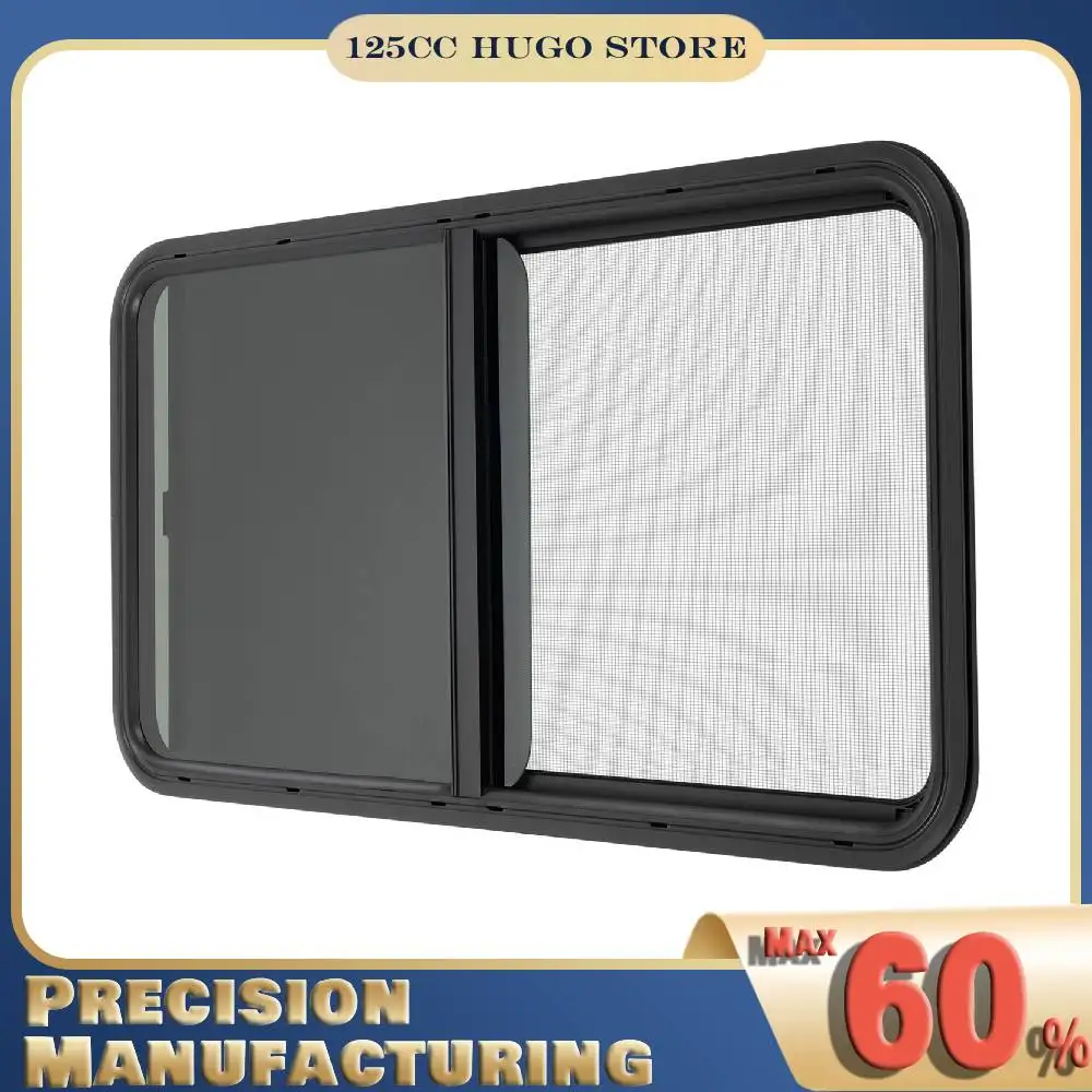 نافذة RV منزلقة مع حلقة تقليم، 42*12in/42*22in زاوية مستديرة قافلة نافذة منزلقة نافذة تهوية منزلق للتخييم #1