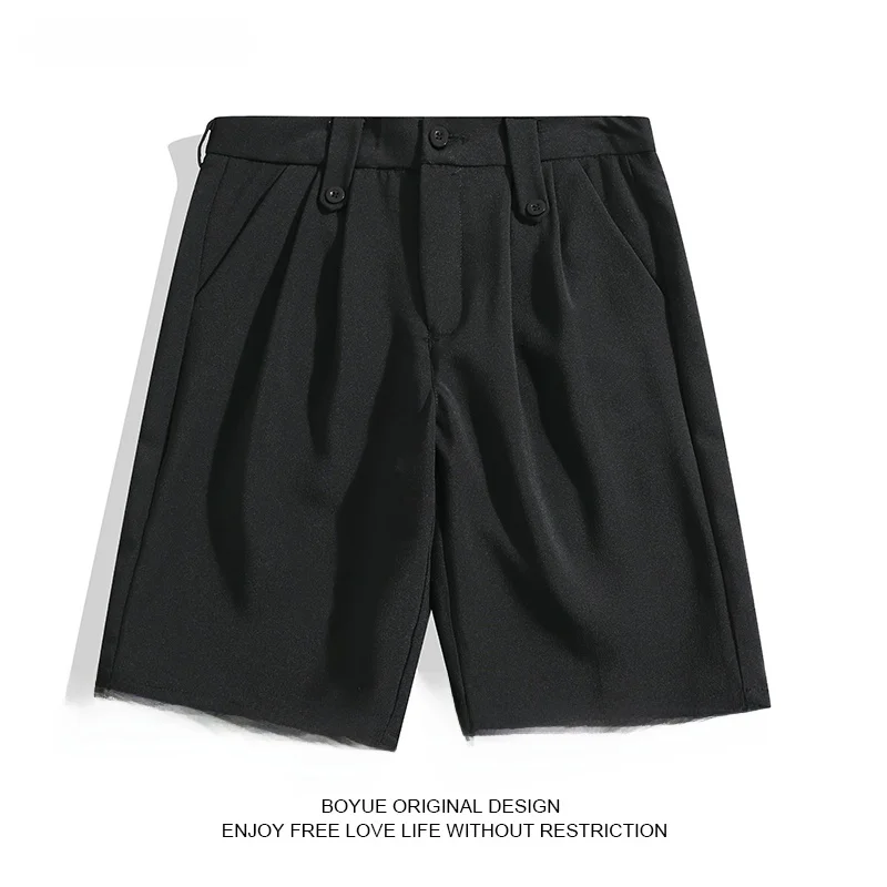 

Мужские летние свободные цветные брюки Boyue в корейском стиле, прямые, высококачественные, трендовые, длиной до колена