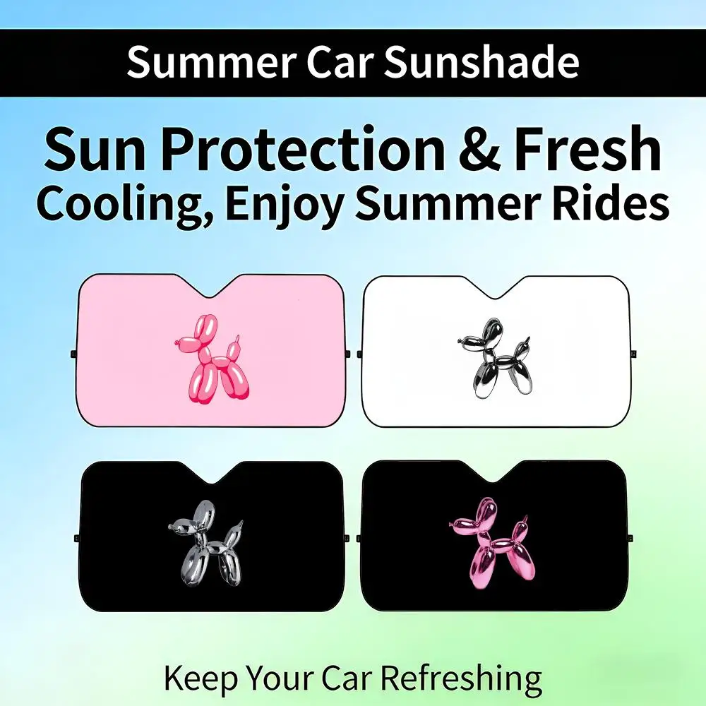 

Солнцезащитный козырек для автомобиля в виде собаки из воздушных шаров, выдвижной, для лобового стекла, защита от УФ-излучения