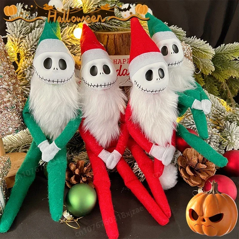 2024 The Nightmare Before Christmas Red Green Hat Elf Ornament Movie Figure Jack Home Decors Festivals Halloween Christmas Gifts