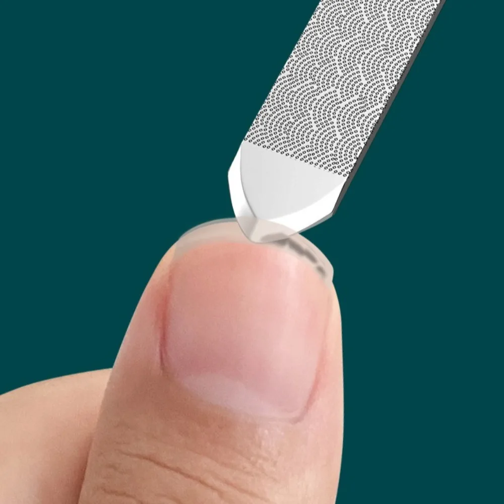 الفولاذ المقاوم للصدأ مزدوجة الوجهين ملفات الأظافر مانيكير باديكير أداة عالية الجودة المهنية إصبع تو أدوات العناية بالأظافر ليما دي Uñas