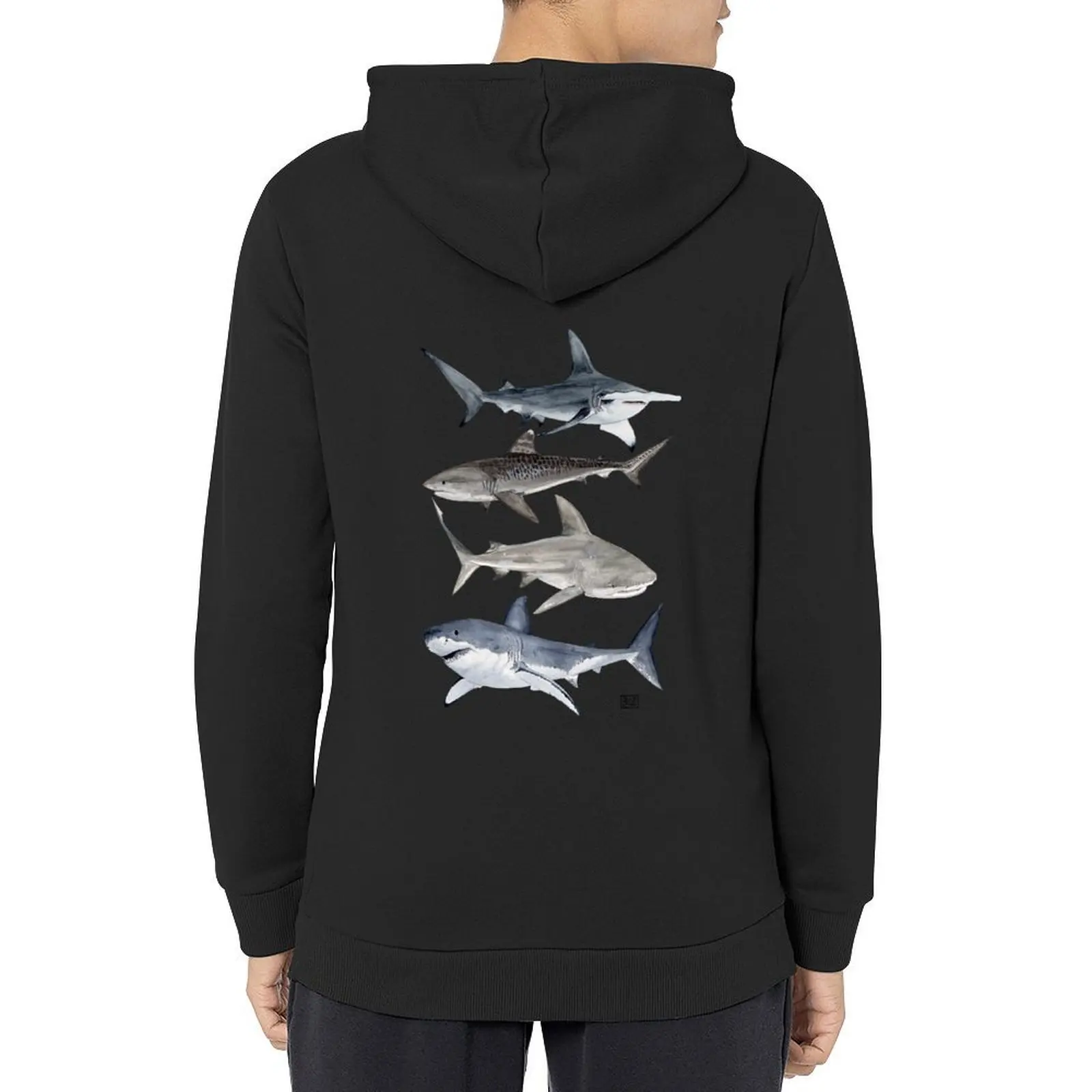 

SHARKS-most searched Hoodie japanese style korean clothes anime clothes clothes for men oversized hoodie