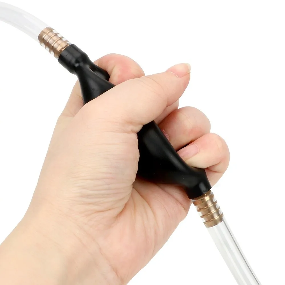 Multipurpose PVC Tube Manual Fuel Pump Self Priming with Clamp Gas Siphon Hose Pump Car Fuel Transfer Car Fuel Transfer