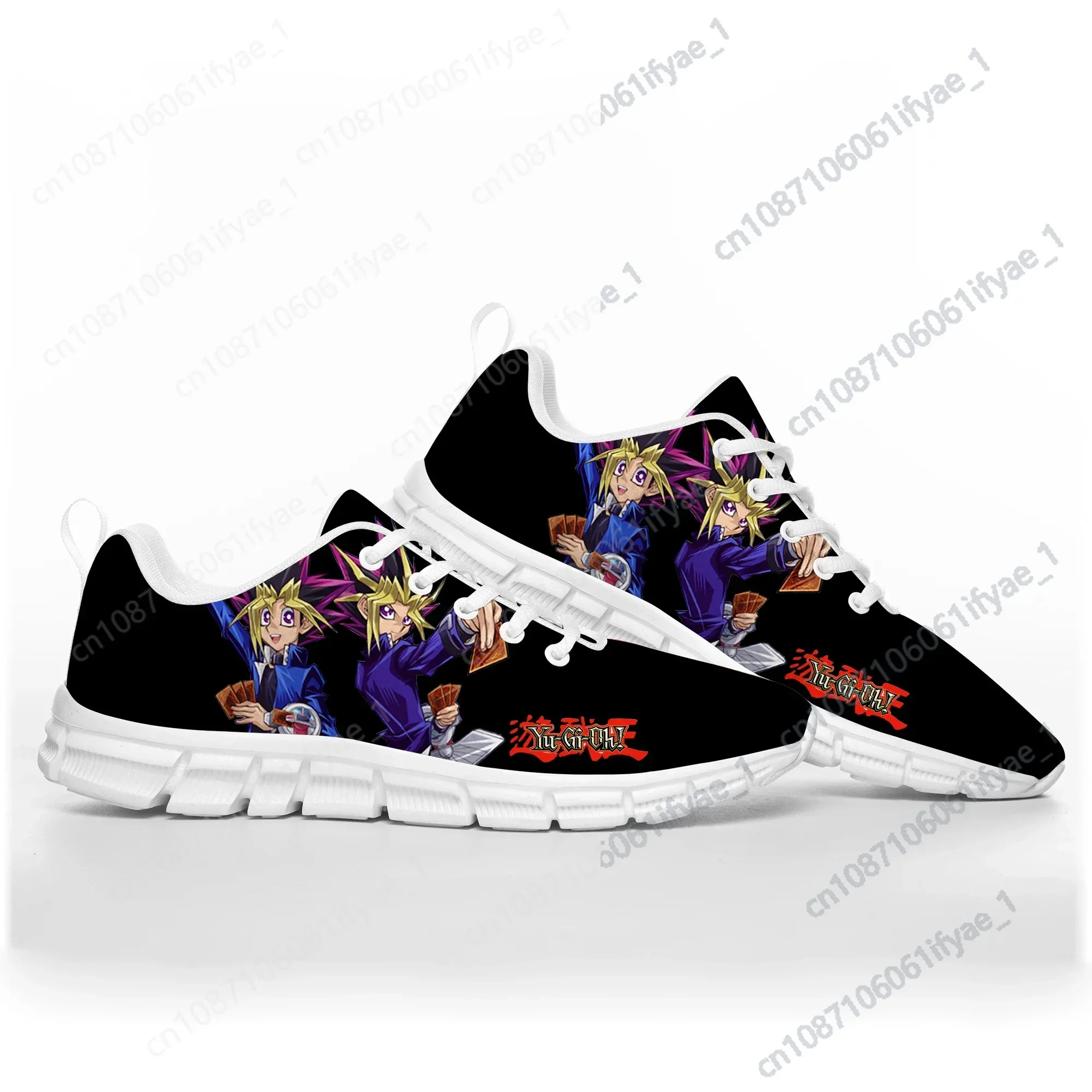 Zapatos deportivos de Anime yu-gi-oh Yami Mutou Duel Monster Card para hombres, mujeres, adolescentes, niños, zapatillas casuales personalizadas para parejas