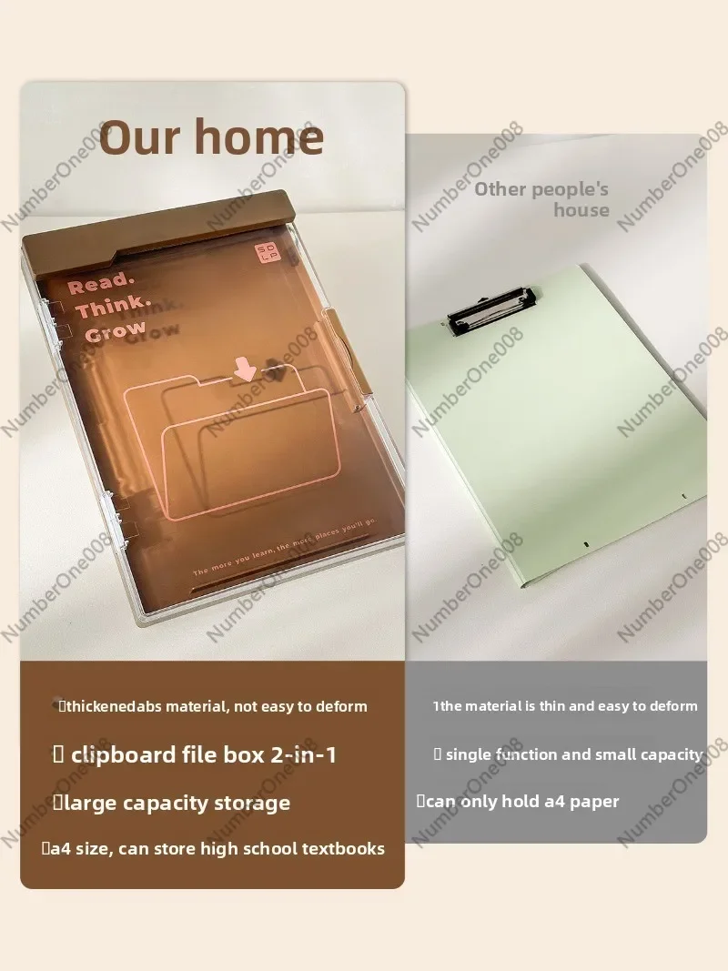 A4 Clipboard File Folder, Multi-Layer Large Capacity Document Organizer, Student Test Paper Holder, Office Stationery Storage