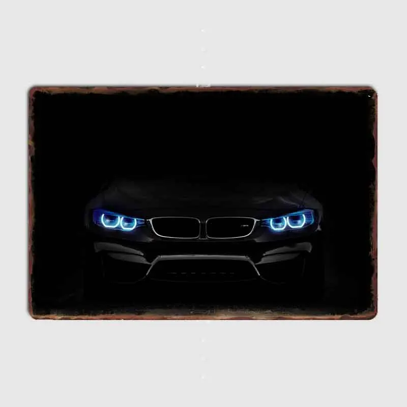 M5 Series Lighting Luxury Car Posters Retro Metal Sign Poster Garage Indoor Room Decor Club Tin Home Wall Decor