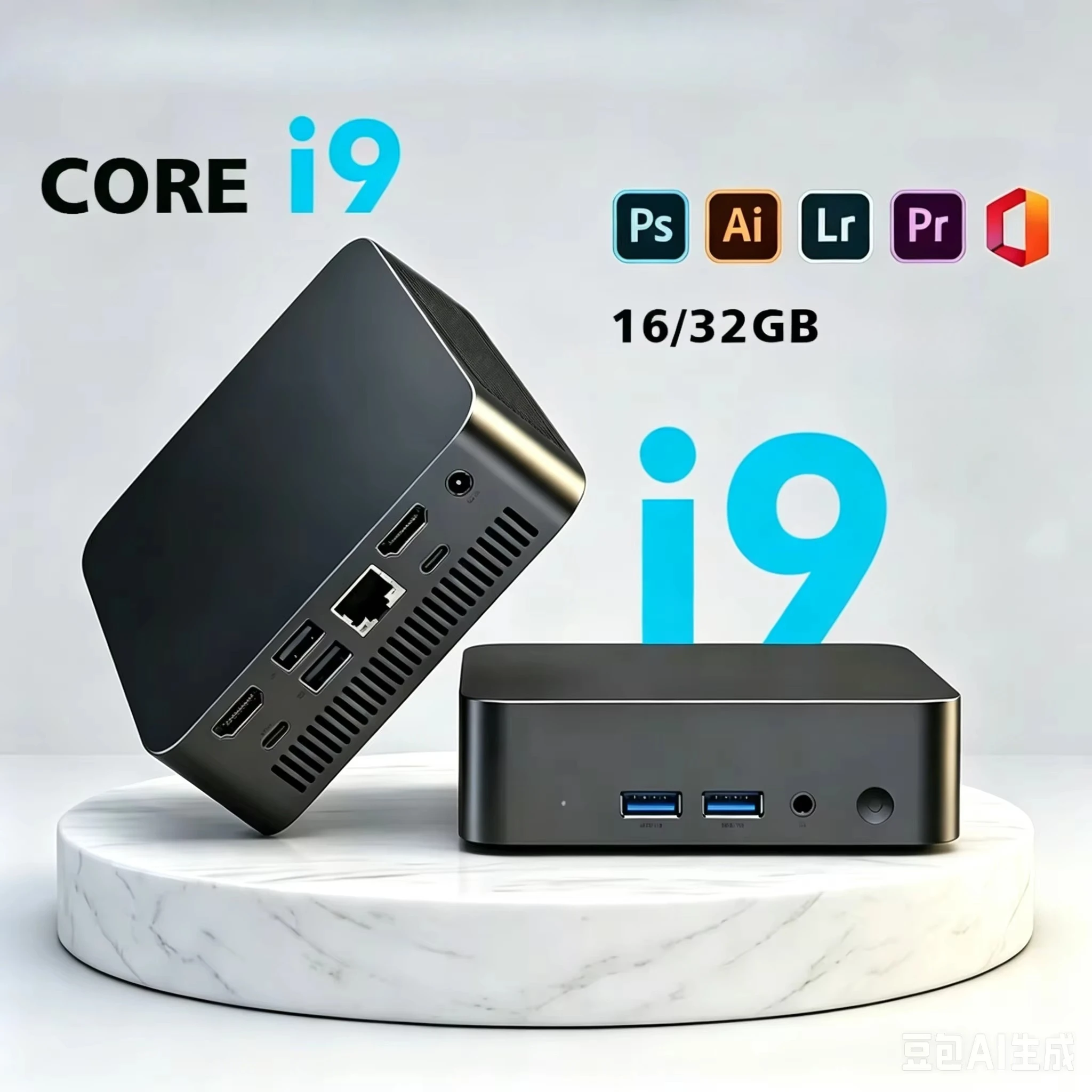 Intel I9 Mini PC Windows  Mini host 16GB RAM 2TB SSD Intel Core I9 10980HK  Mini PC  Display Desktop Computer   For Office Study