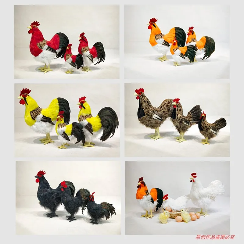 

Customized Simulation Cock Model Incubating Hen Ornaments Feathers Poultry Animal Specimens Lucky Crafts Supermarket Decorations