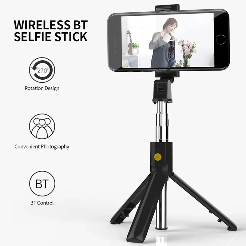 3 In 1 Mini Wireless Bluetooth Selfie Stick With Shutter Remote Extendable Retractable Mini Tripod Monopod For Phone Video Live