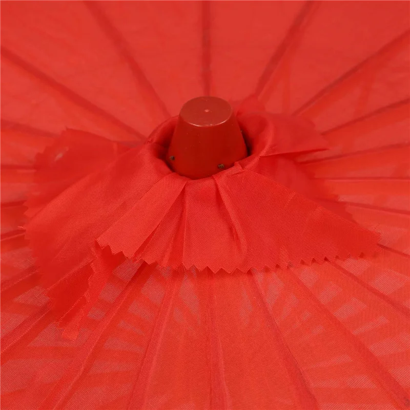 

2X Plum Blossom Pattern Red Bamboo 31.5 Inch Dia Oriental Umbrella Parasol