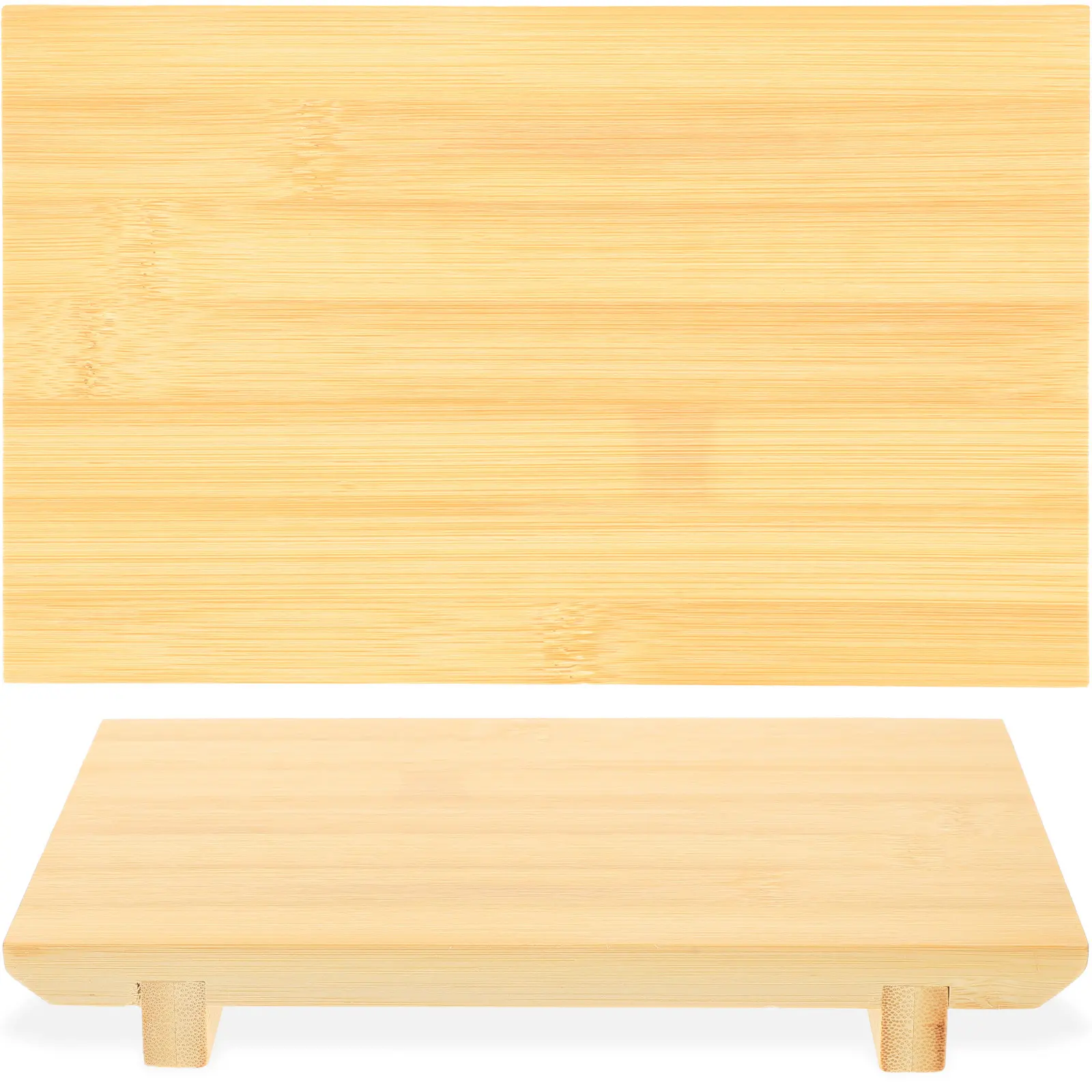 Bamboo Sushi Serving Tray Rectangular Food Platter for Desserts Snacks Home Party Catering