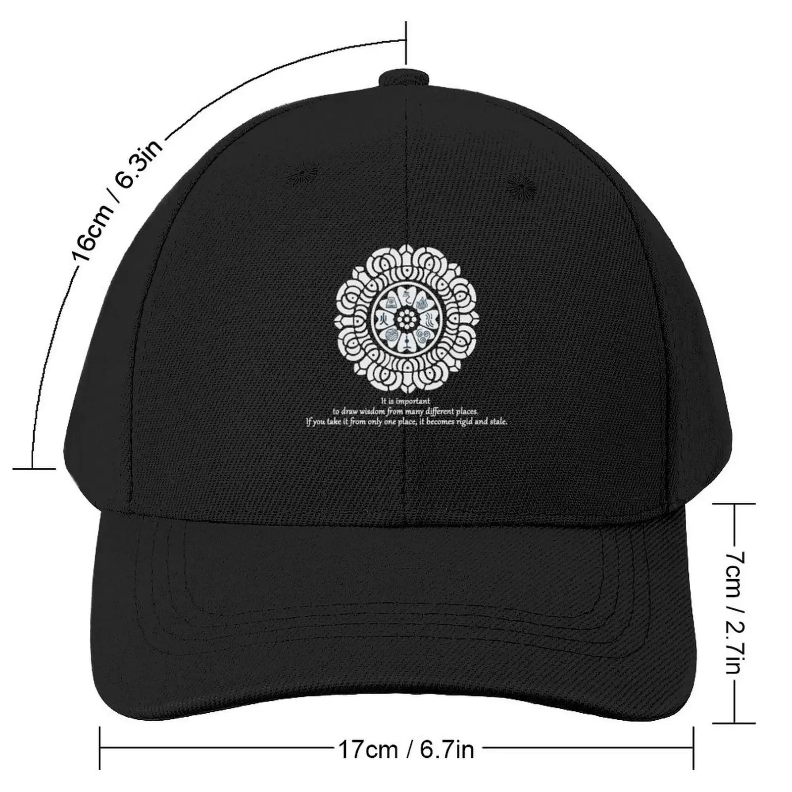 Wisdom of the White Lotus Baseball Cap Sun Hat For Children Rave For Men Women's