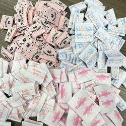 Handmade accessories fold cloth labels, sewing clothes labels in stock