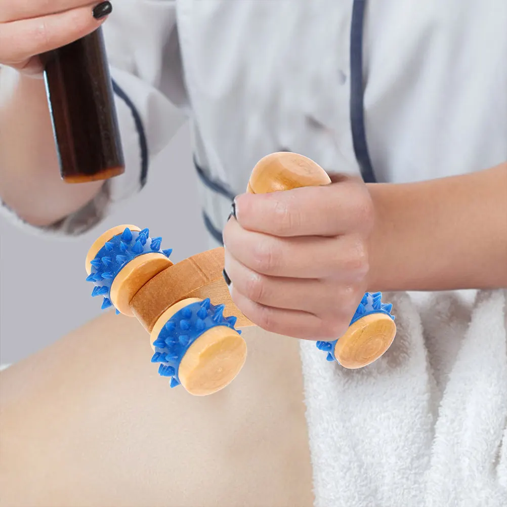

Wooden Massage Roller for Legs Muscle Trigger Points Relief Body Wood Massager Tools H held Therapy Exercise Portable