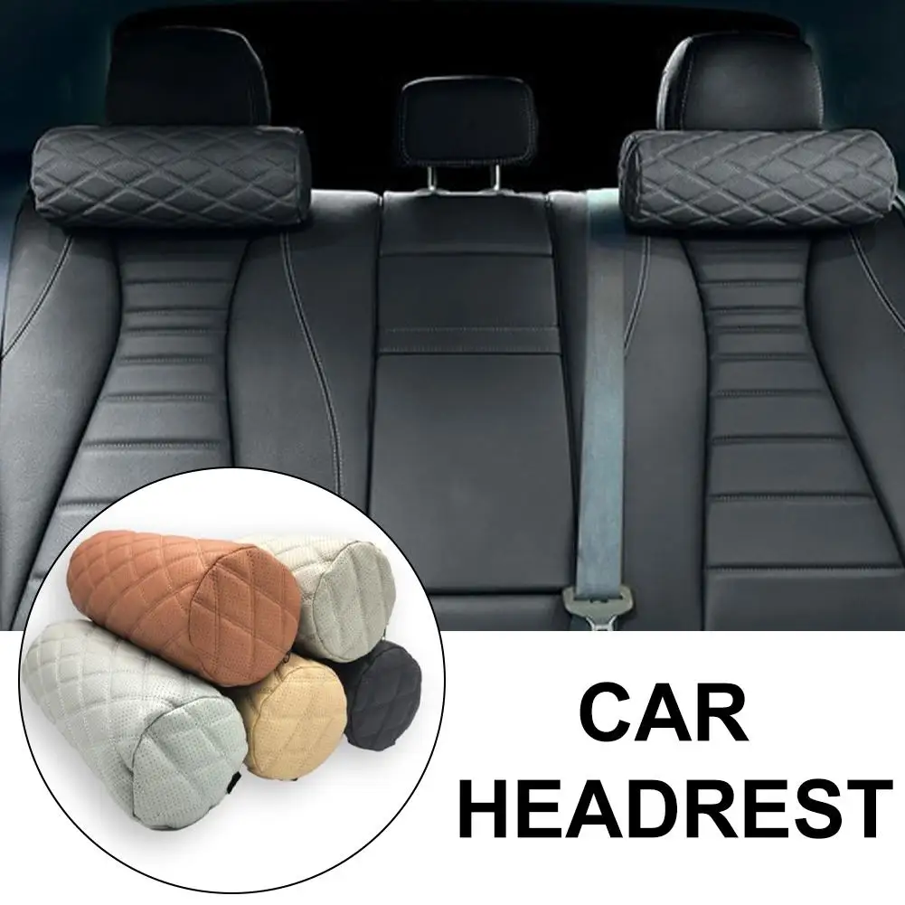 وسادة رقبة السيارة لتخفيف الآلام، وسادة دعم الرقبة عنق الرحم لمقعد السيارة، وسائد أسطوانية للسفر الجانبية للسيارة لمقعد القيادة X5J5 #5