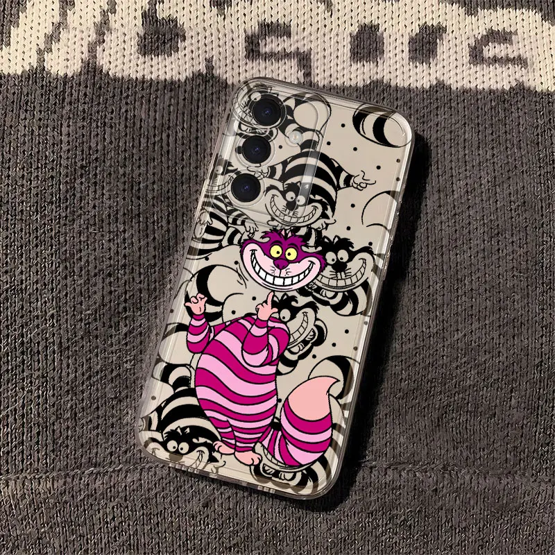 Funda blanda transparente para Samsung Galaxy S10 Plus S25 Ultra Note 10 20 Ultra S20 S24 FE S23 S21 S22 Alicia en el país de las Maravillas