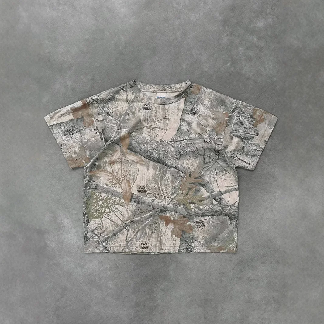 

Hip Hop Y2k Retro Tops 2024 Camo Print Graphic T-Shirt Harajuku Goth Men And Women Summer T-Shirt Casual Street Wear