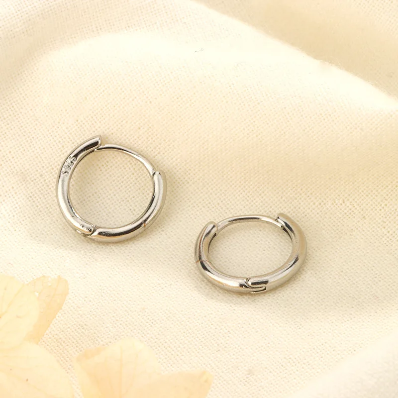 Wholesale Minimalist Hoop Earrings for Women Low-key Girls Ear Piercing Accessories Daily Wear Fashion Versatile Jewelry Hot