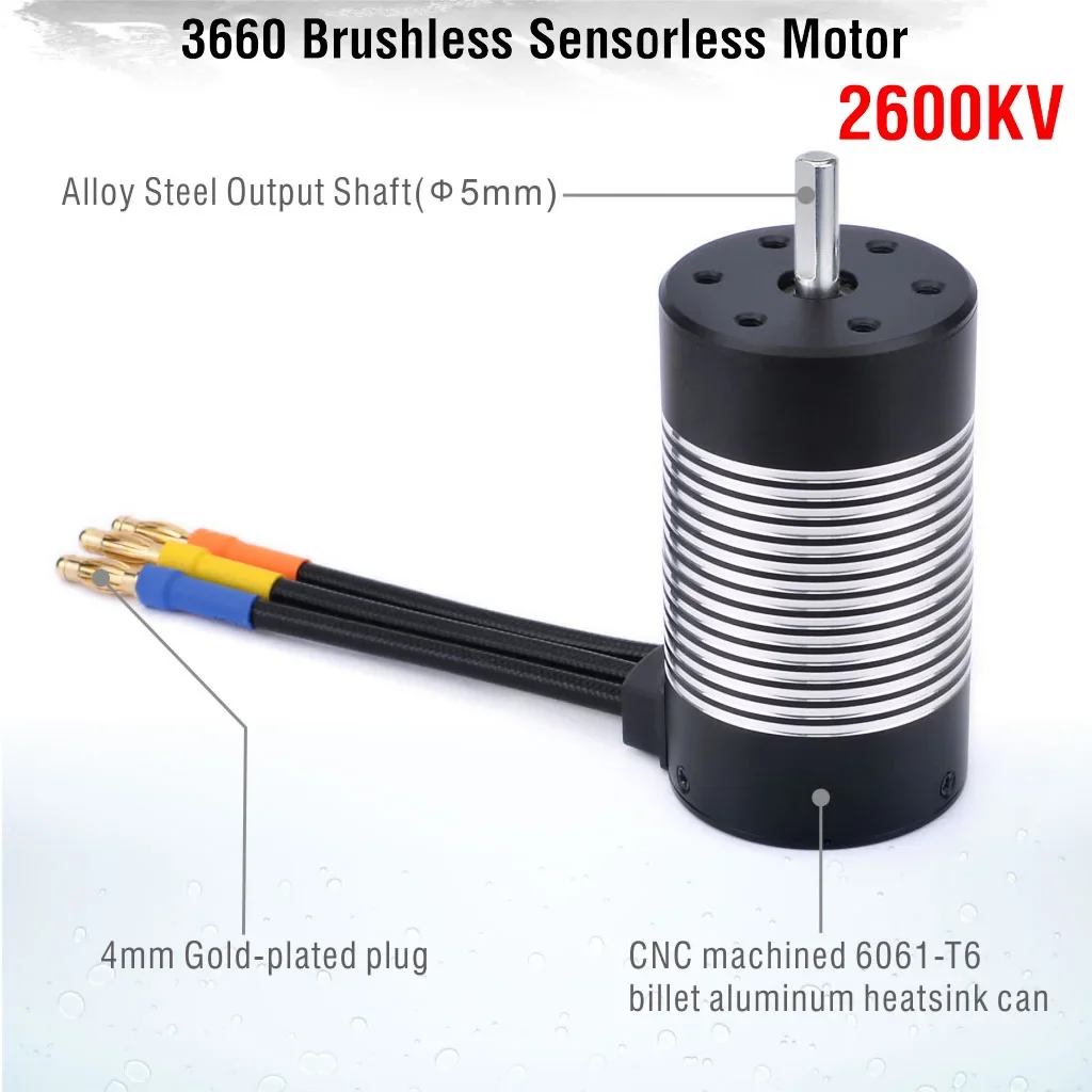OVERTREFFEN HOBBY 3660 2600KV 3300KV 4300KV Waterdichte Borstelloze Motor 3.175/5mm As voor 1/10 RC Drift Crawler Auto Model Speelgoed Onderdelen