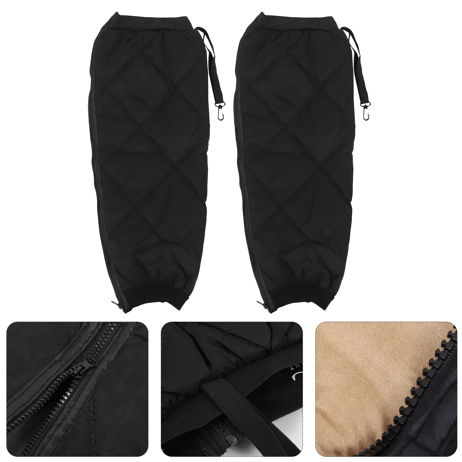 

Thickened Fleece Lined Windproof Motorcycle Knee Guards Extra Warmth Adjustable Zipper For Winter Riding Electric Bikes Scooters