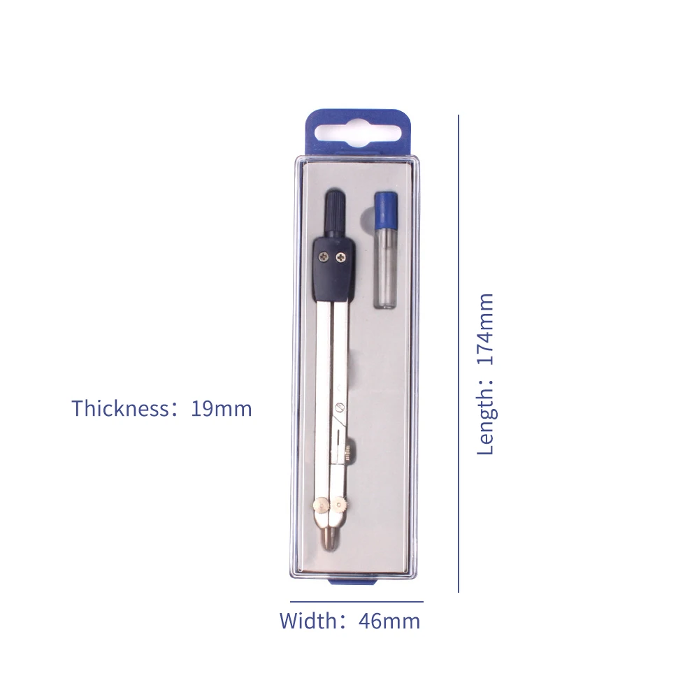 أدوات صياغة بوصلة رسم معدنية احترافية مع عبوة من الرصاص لمستلزمات القرطاسية المكتبية المدرسية والرياضيات للطلاب #3