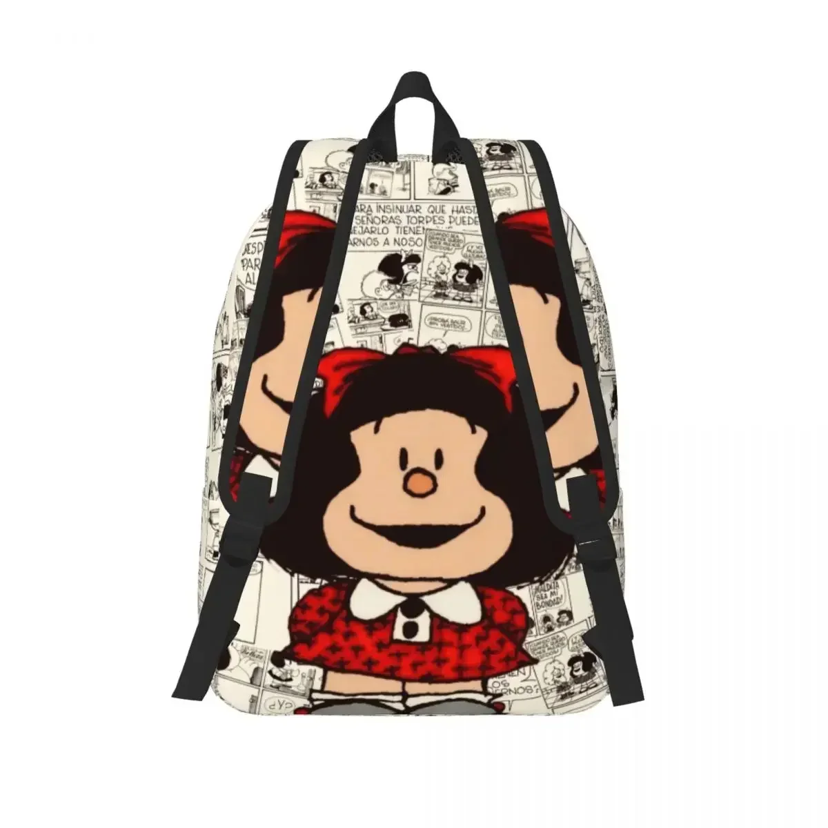 Anime Mafalda plecak na laptopa mężczyźni kobiety codzienna torba na książki dla uczniów torby Kawaii z kreskówek