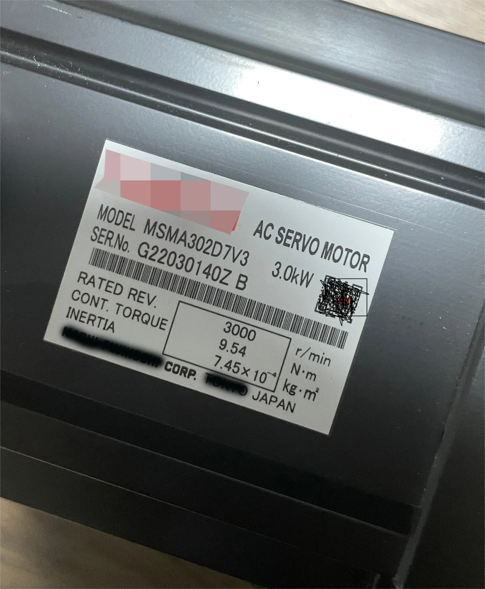 Servomotore MOTORE ROBOT MSMA302D7V3