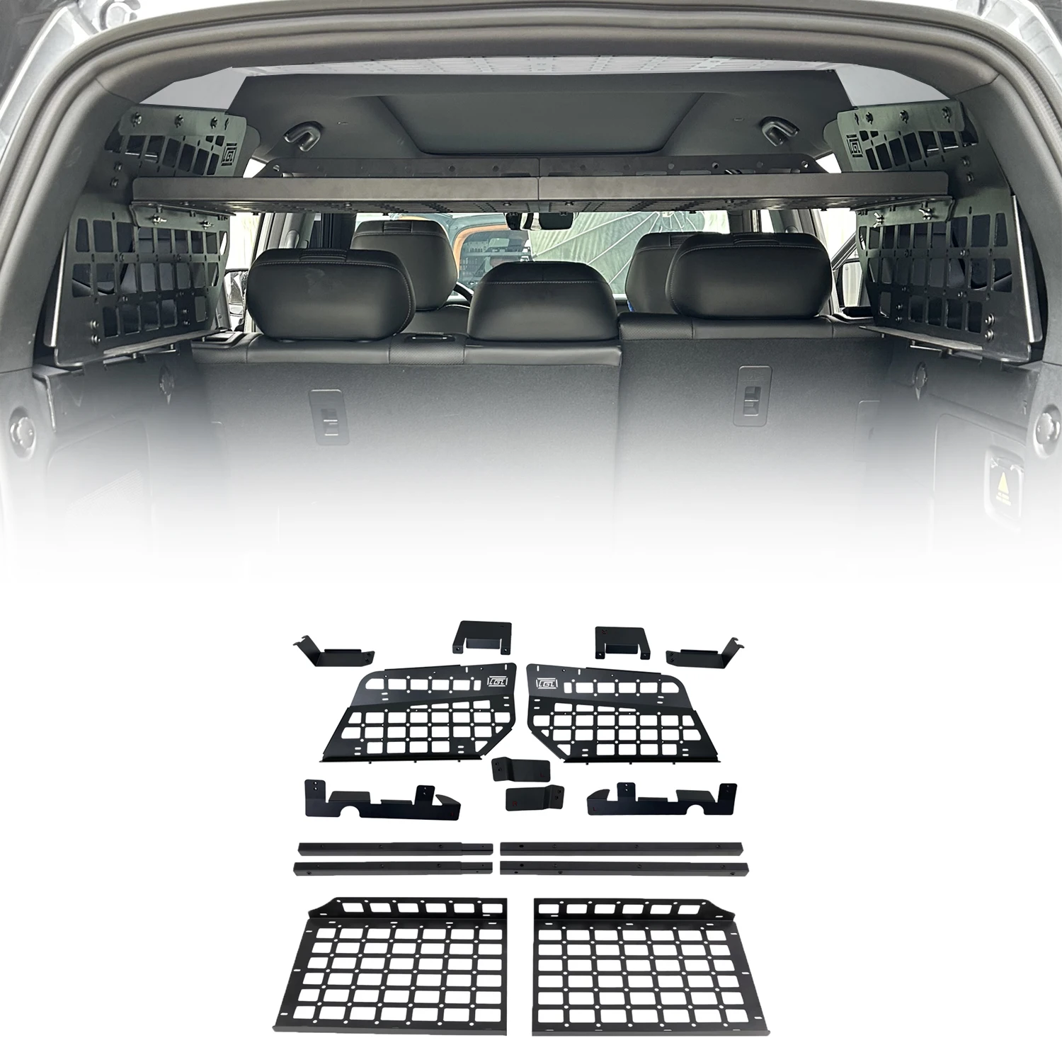 For Changan DEEPAL G318 2025 2026  Molle Panel Modular Storage Panel Modification Rear Trunk Debris Rack Cargo Organizer 1 Set